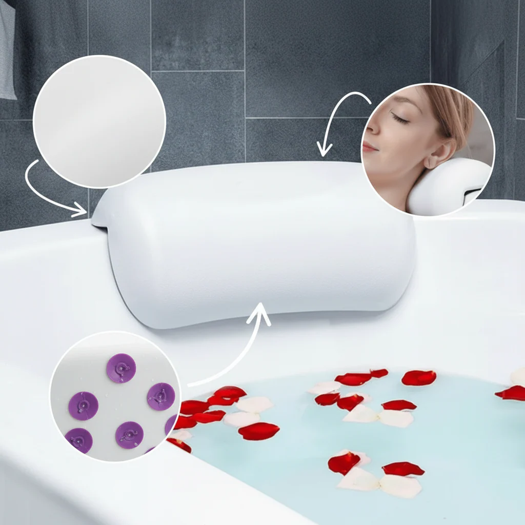 AquaCloud Premium bath cushion - Ergonomic & non-slip for relaxing baths - Image 3