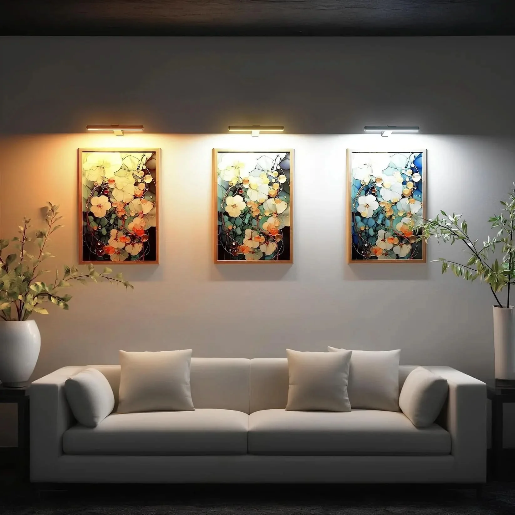 ArtGlow swivelling LED wall light - Wireless & stylish for any gallery wall - Image 3