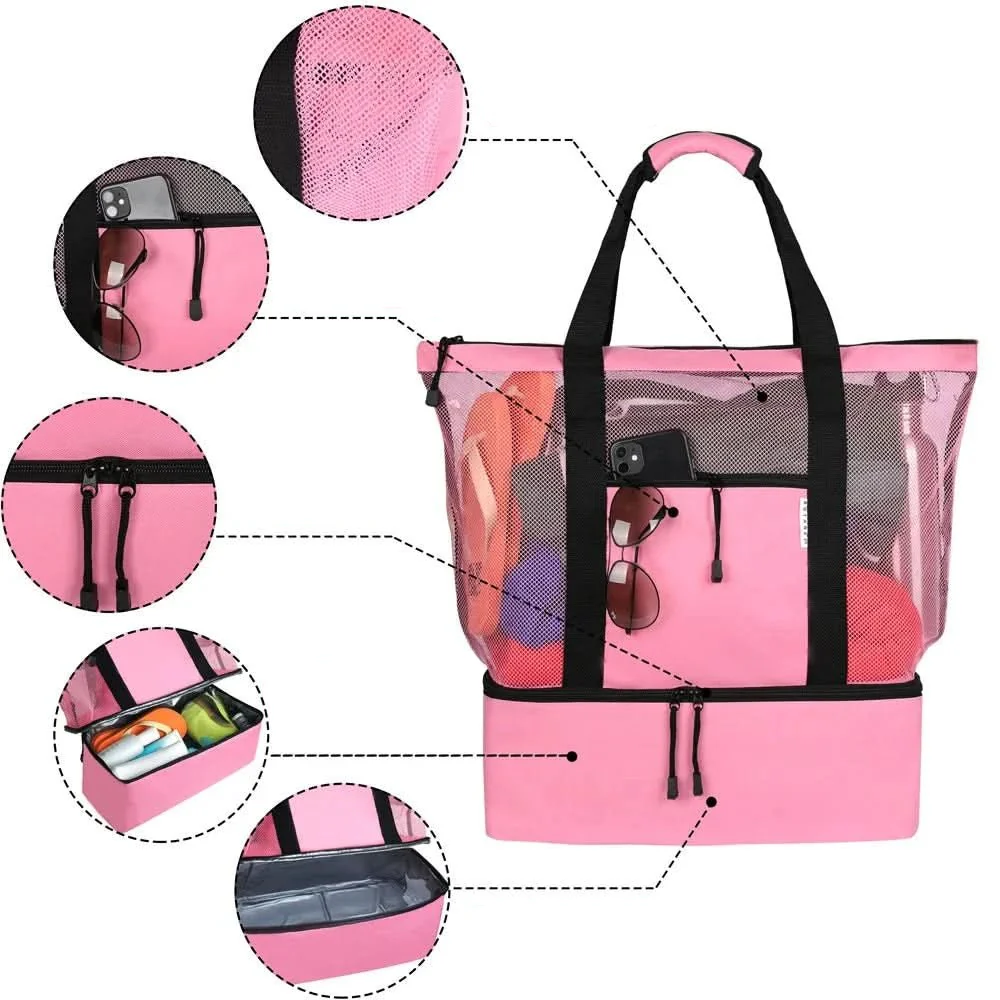 BEACHMATE – Waterproof Beach and Picnic Bag with Mesh Design - Image 4