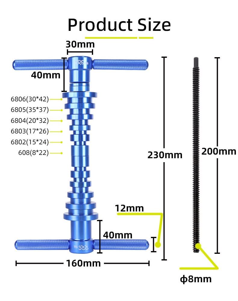 BEARFIT PRO - Bearing press-fit tool for bicycles & bottom brackets - CNC aluminium - Image 10