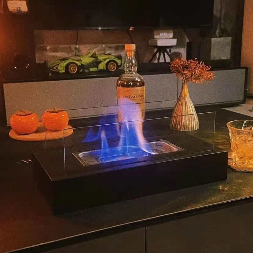 FlameGlow bioethanol table fireplace - Portable & stylish for indoors & outdoors - Image 11