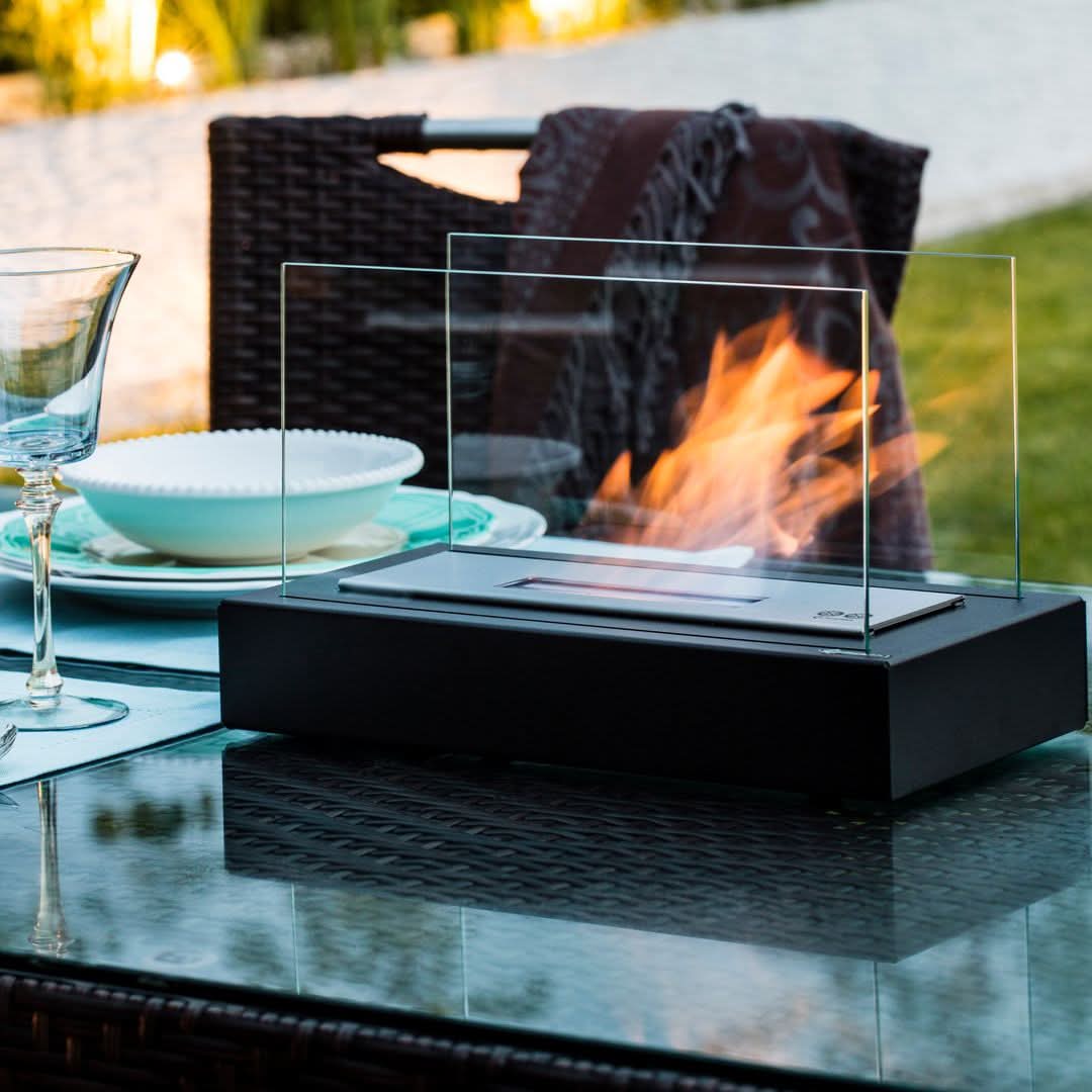 FlameGlow bioethanol table fireplace - Portable & stylish for indoors & outdoors - Image 3