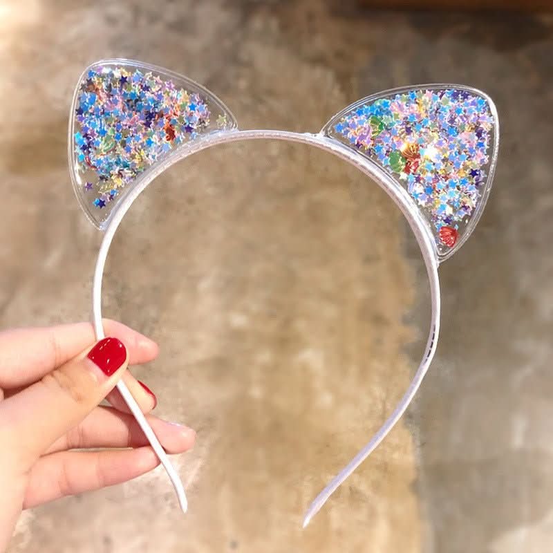 Glamtiara - Glitter hairband with cat ears | Stylish hairband for parties & special occasions - Image 5