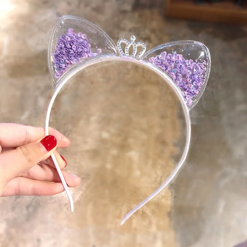 Glamtiara - Glitter hairband with cat ears | Stylish hairband for parties & special occasions - Image 8