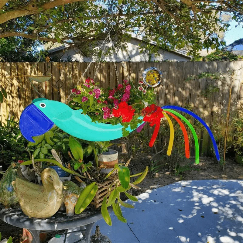 Hanging plant bowl - Colourful chicken design garden decoration - Image 4