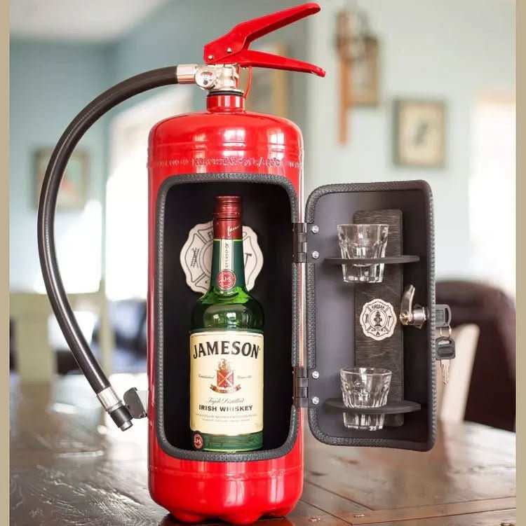 Hidden FireBar - Hidden minibar in fire extinguisher design for stylish storage - Image 3