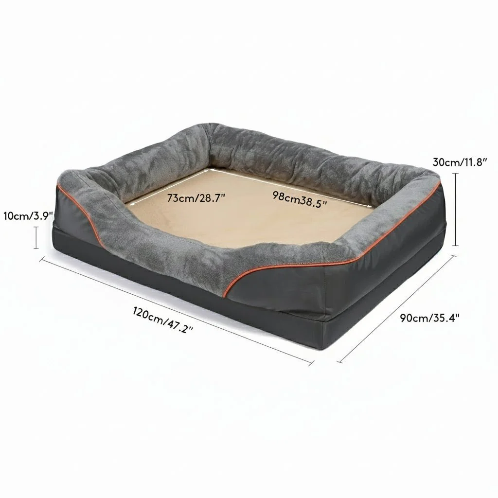LEVAPET – Waterproof orthopedic dog bed with elevated pillow & memory foam support - Image 10