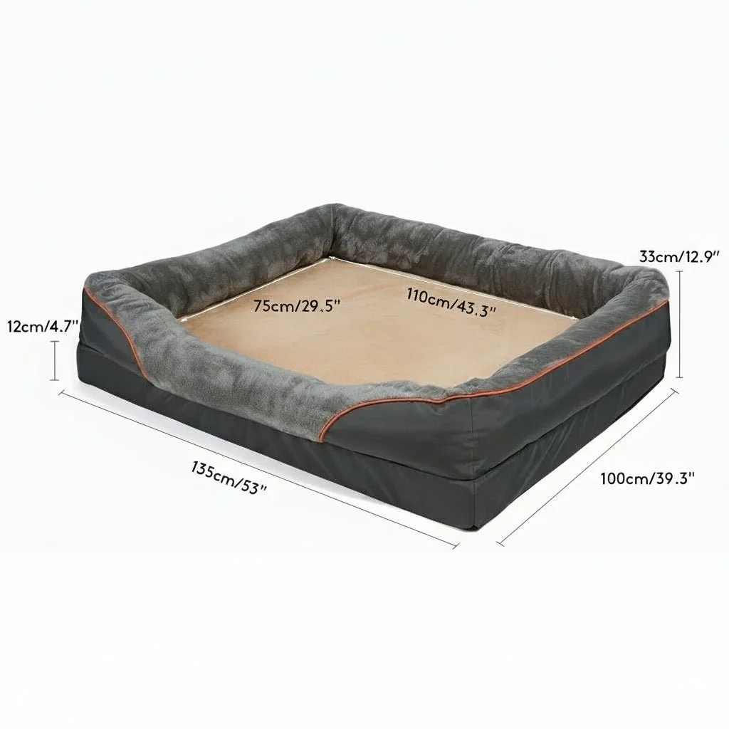 LEVAPET – Waterproof orthopedic dog bed with elevated pillow & memory foam support - Image 11