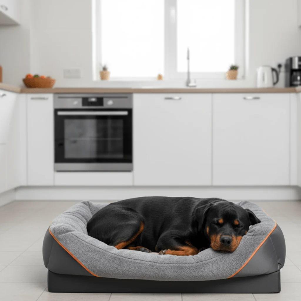 LEVAPET – Waterproof orthopedic dog bed with elevated pillow & memory foam support - Image 5
