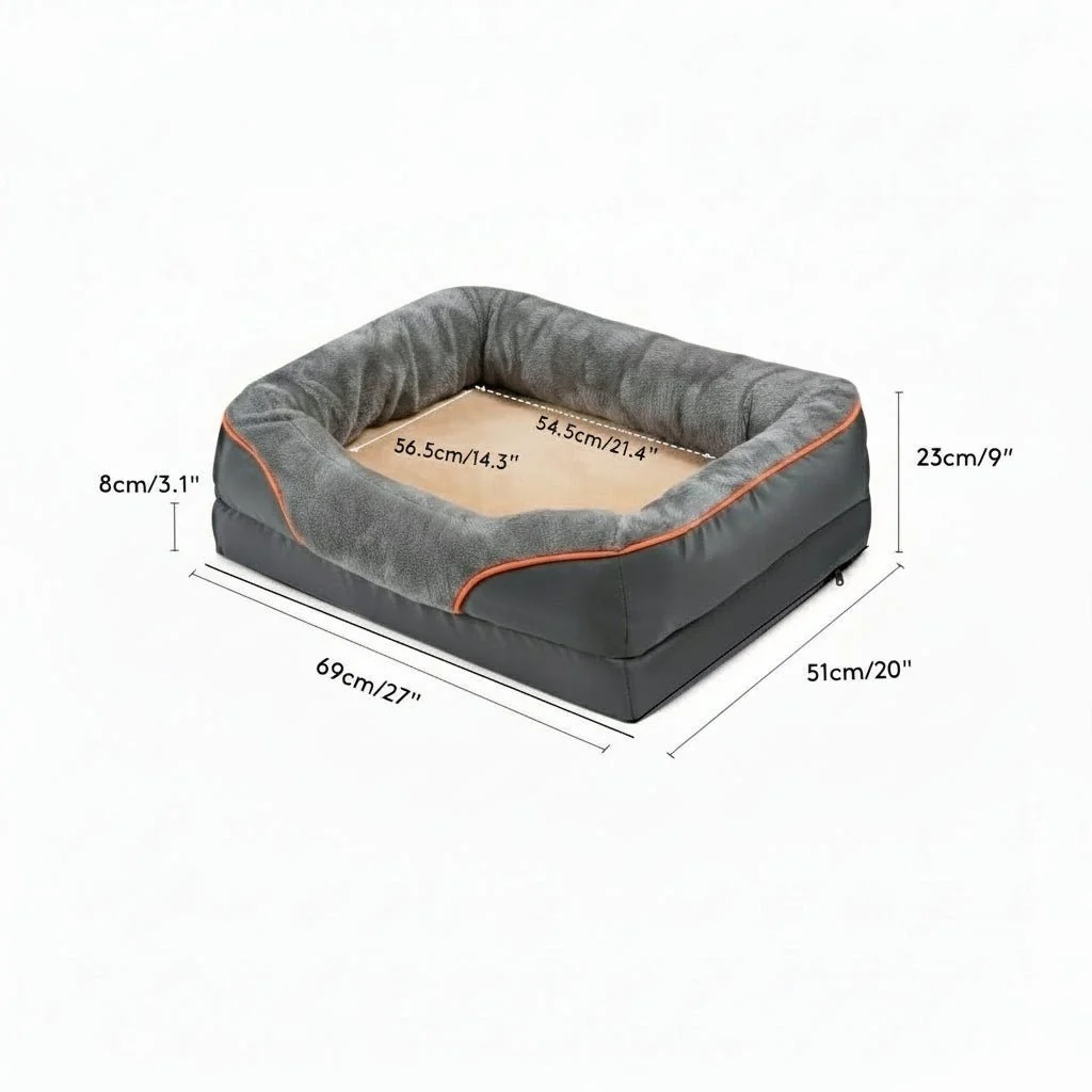 LEVAPET – Waterproof orthopedic dog bed with elevated pillow & memory foam support - Image 7