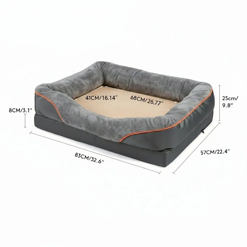 LEVAPET – Waterproof orthopedic dog bed with elevated pillow & memory foam support - Image 8