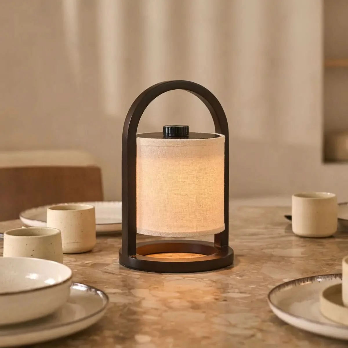 LumiWood LED table lamp - Wireless, 3 light modes & rechargeable battery up to 100 hours - Image 4