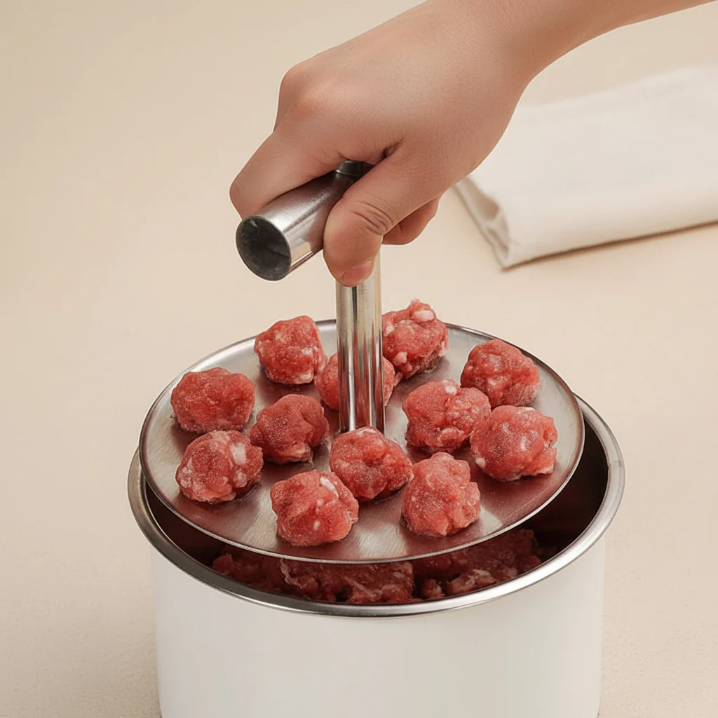 MeatMaster stainless steel meatball mould - Uniform & practical for every kitchen - Image 5