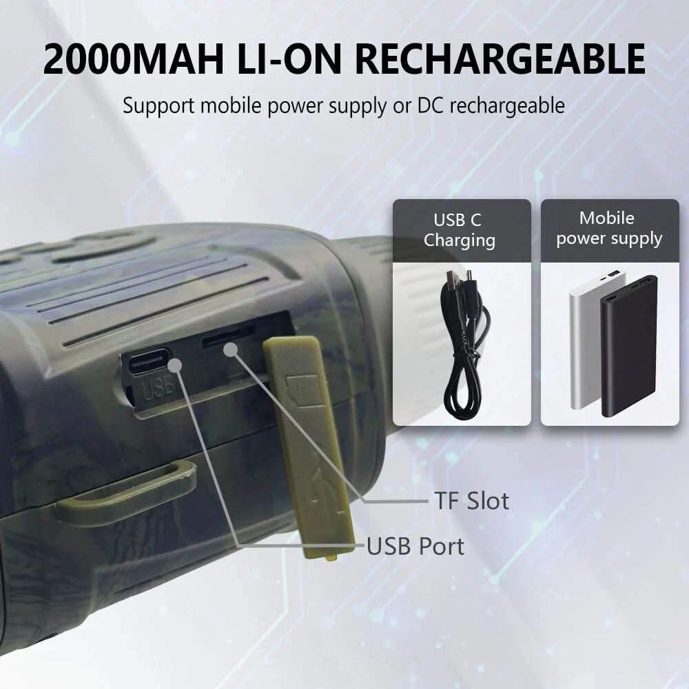 NightPulse Binoculars- Night vision binoculars with 300 m range & recording function - Image 13