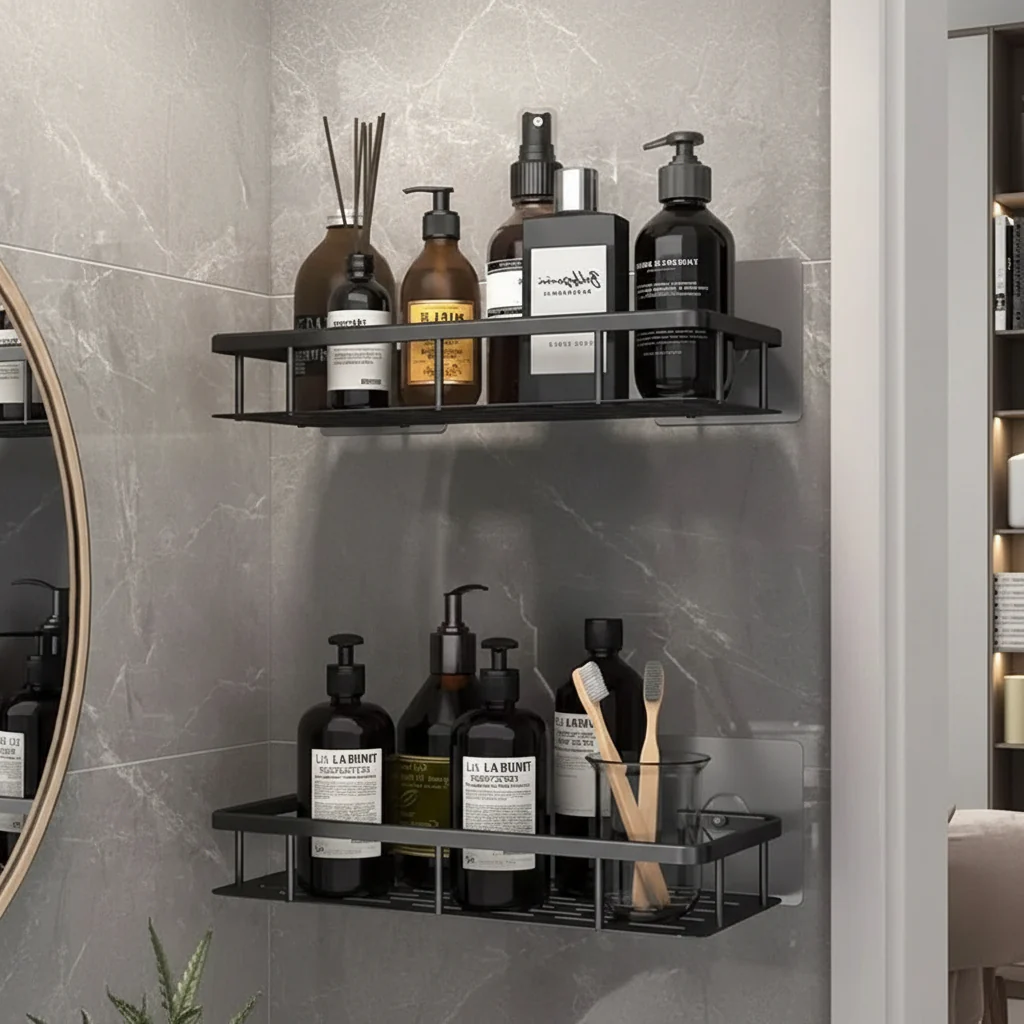 NordicShelf adhesive shelf for the bathroom - drill-free & stylish for every bathroom - Image 3