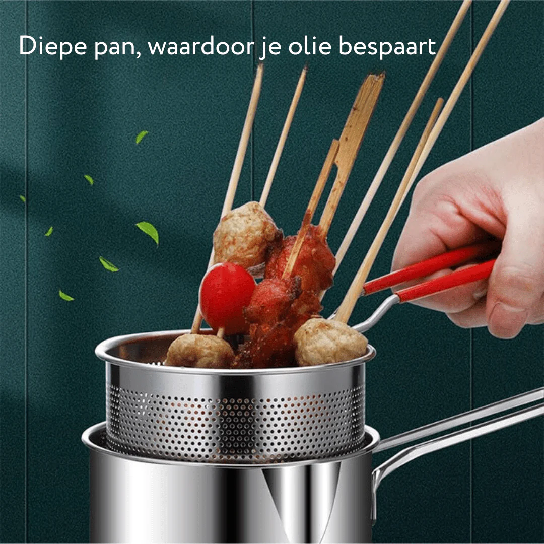 SmartFry Pot - Stainless steel deep fryer with anti-scald handle & oil-saving design - Image 4