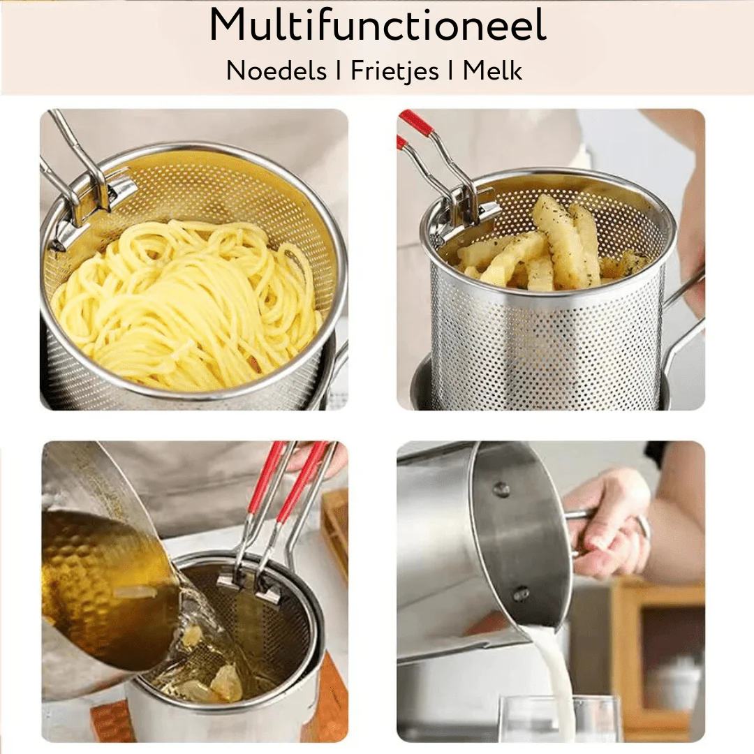 SmartFry Pot - Stainless steel deep fryer with anti-scald handle & oil-saving design - Image 5