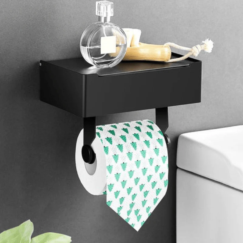 StahlDeluxe Toilet Paper Holder - Stainless steel with multifunctional storage compartment for your bathroom - Image 3