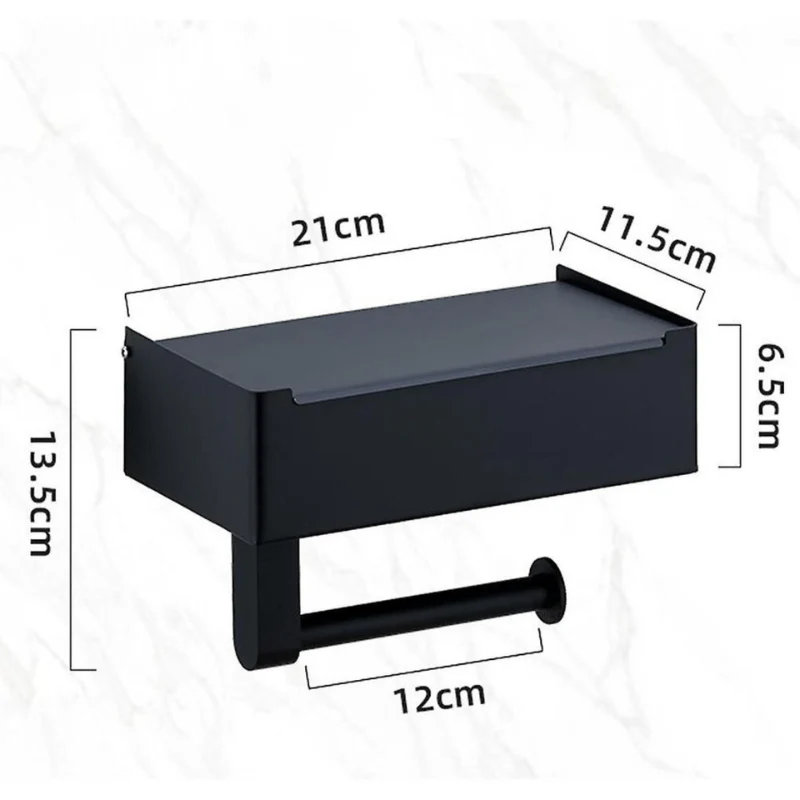 StahlDeluxe Toilet Paper Holder - Stainless steel with multifunctional storage compartment for your bathroom - Image 5