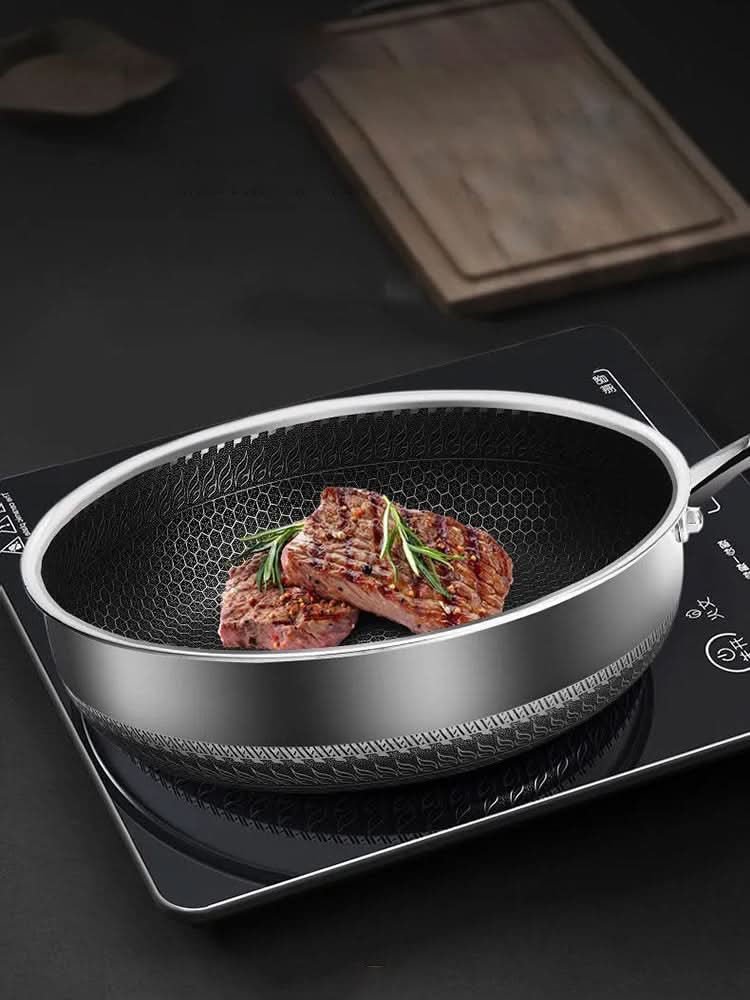 SteelCore stainless steel frying pan - Energy-saving & durable for perfect cooking - Image 3