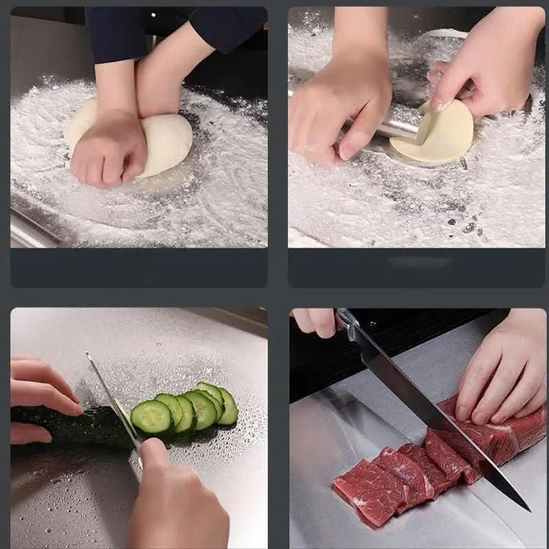 STEELCUT PRO - Stainless steel cutting board with non-slip underside & integrated lip - Image 5