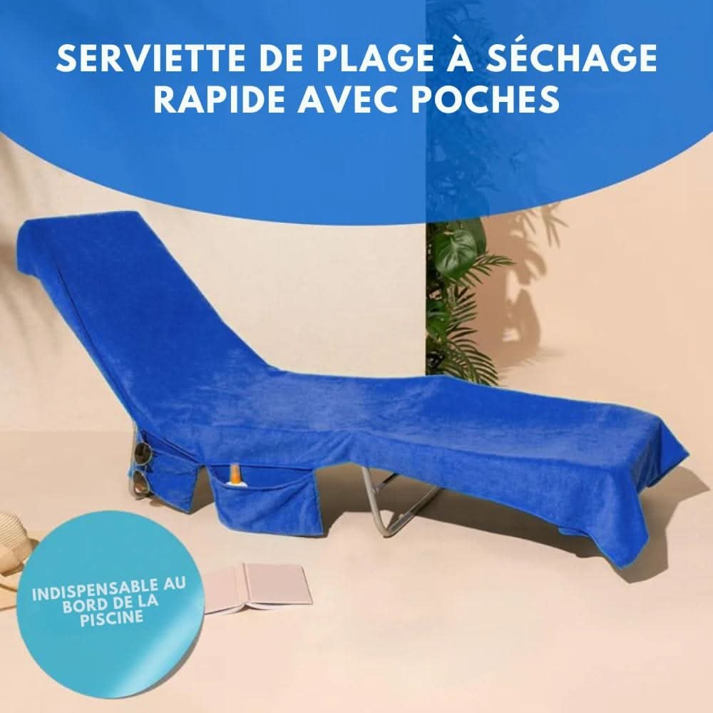 SUNLOUNGE TOWEL - Towel with pockets & non-slip grip for deckchairs - Image 3