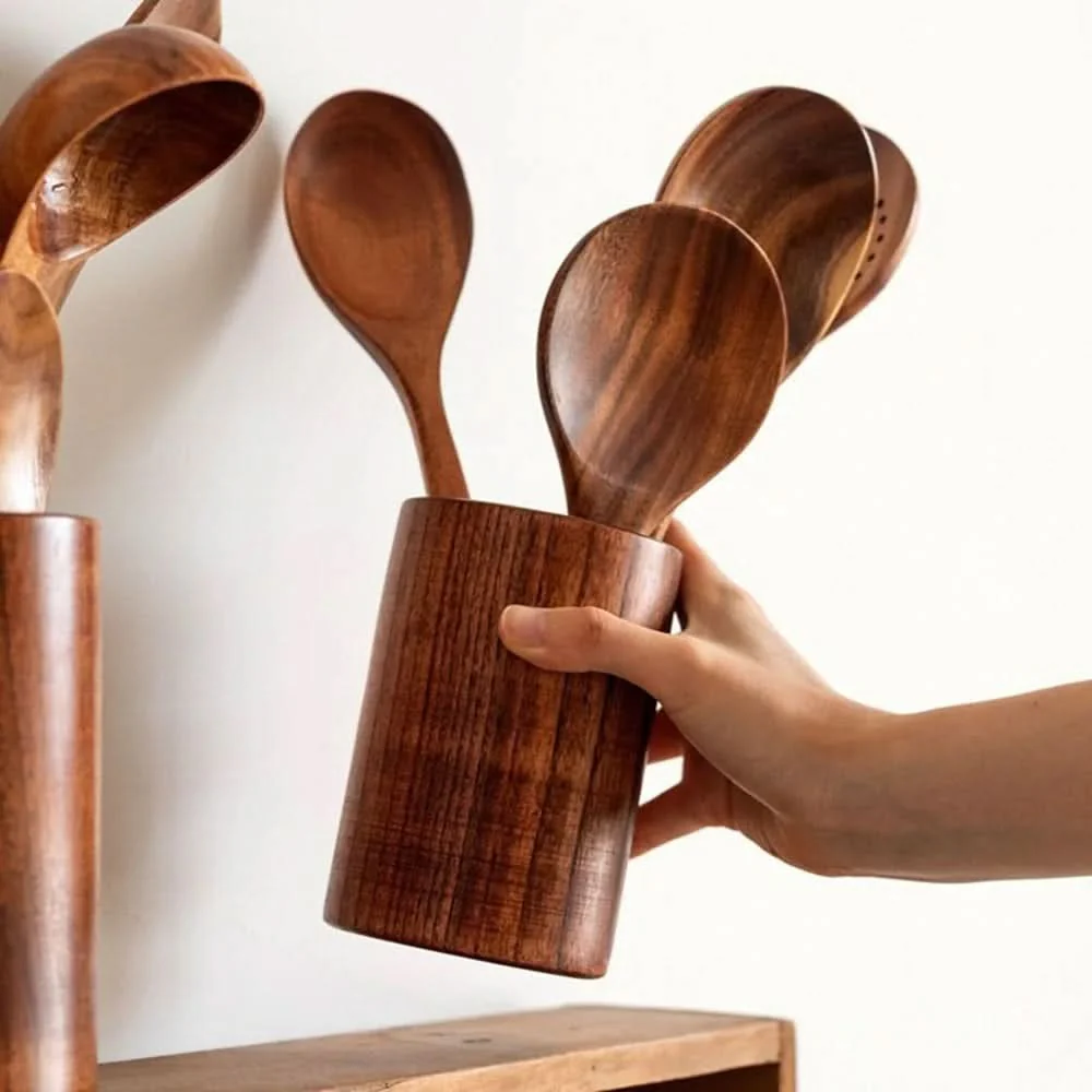 Teak kitchen utensil set - Elegant cooking utensils for modern kitchen gadgets - Image 7