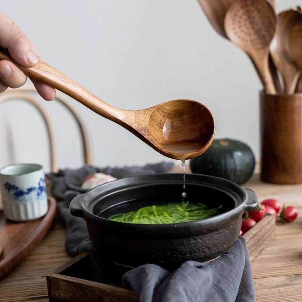 Teak kitchen utensil set - Elegant cooking utensils for modern kitchen gadgets - Image 8