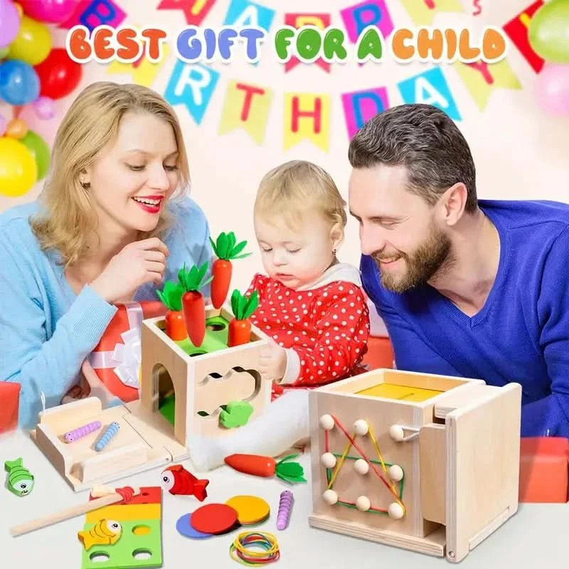 TinyTrail PlayCube - 8-in-1 Montessori play box for babies - Promotes development and creativity - Image 3