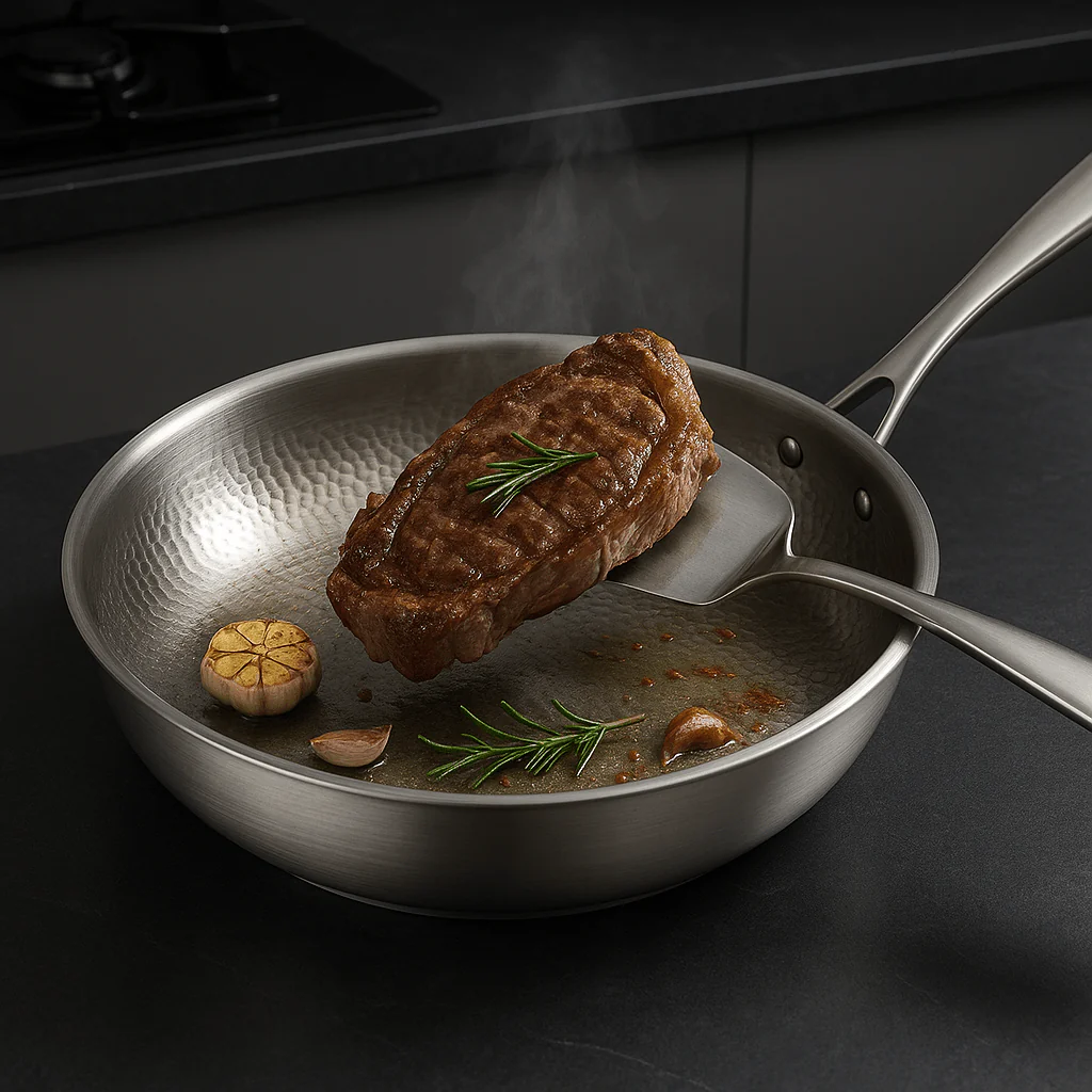 TITAN-PREMIUM PAN - High-quality titanium pan without coating for all hob types - Image 3