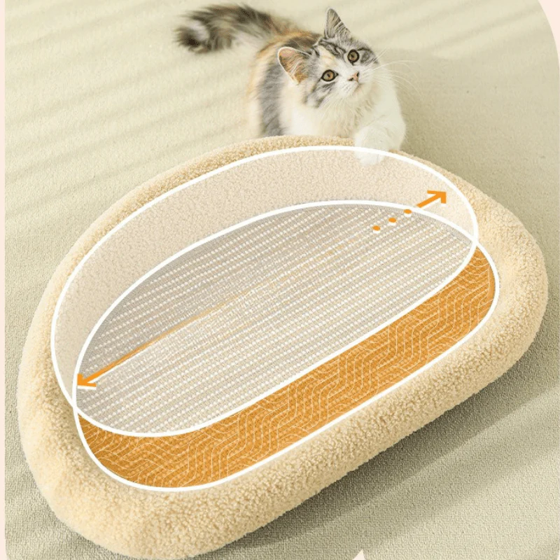 VelvetPaws Den – Stylish retreat with scratching surface & cozy cushion - Image 15
